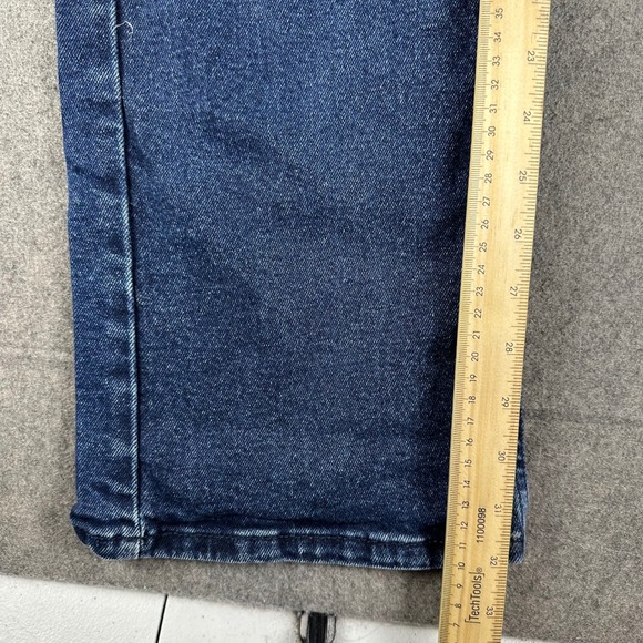 Levi's 527 Mens Jeans 36x32 Bootcut Blue Dark Wash Denim Stretch Western Cowboy - Picture 11 of 12